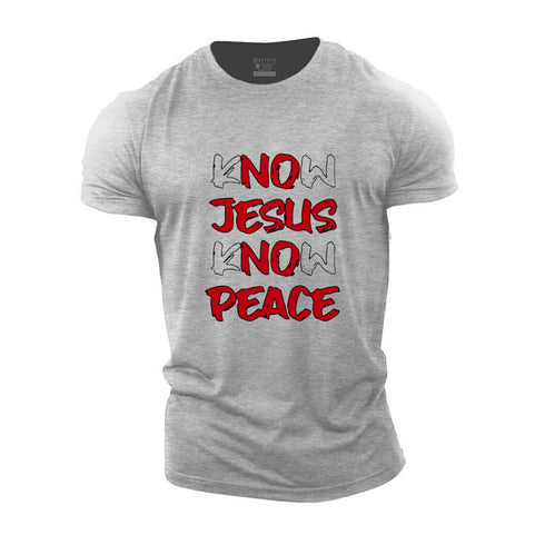 Men's Know Jesus Know Peace Cotton T-Shirt